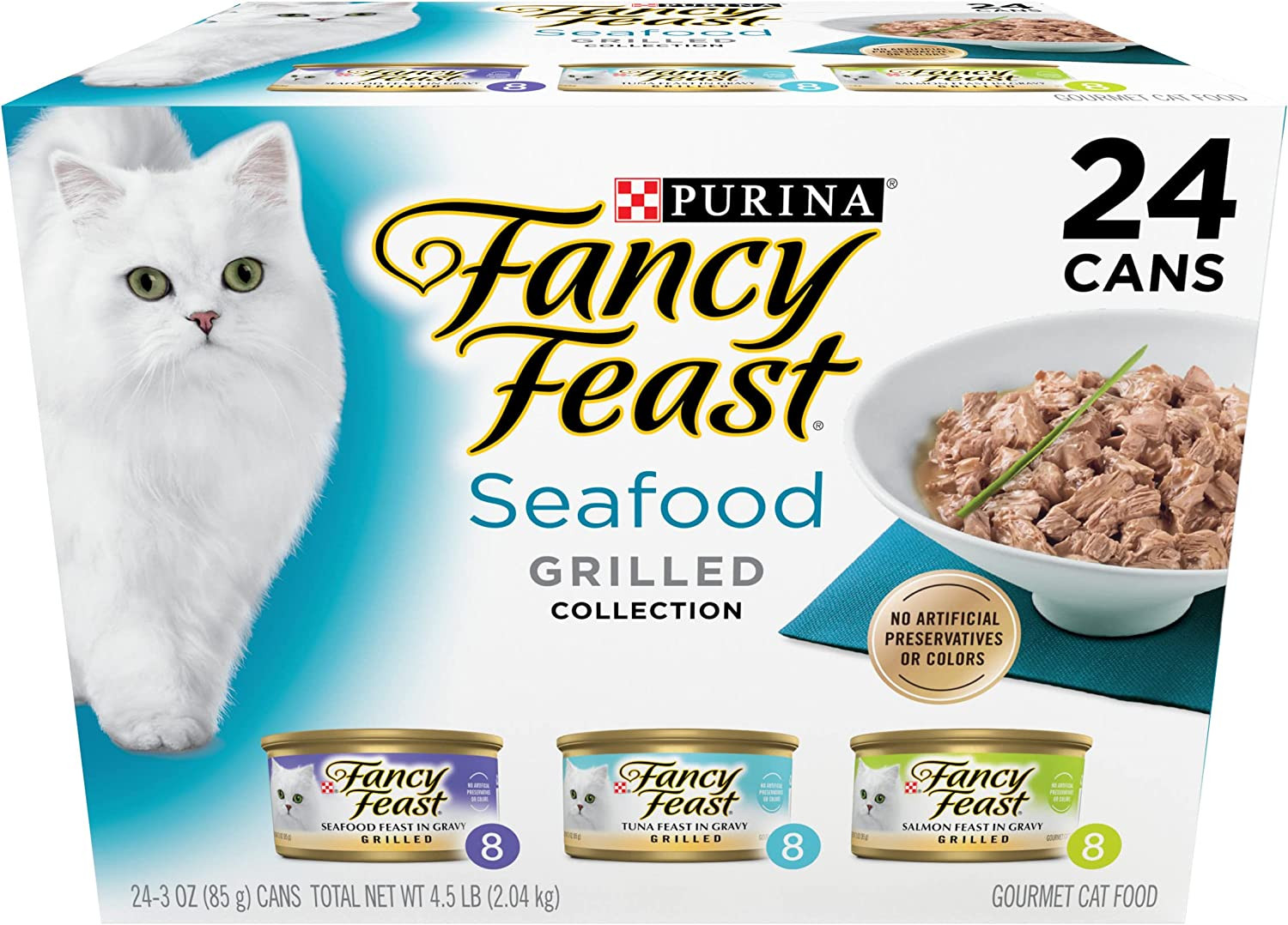 Purina Grilled Wet Cat Food Seafood Collection in Wet Cat Food Variety Pack …
