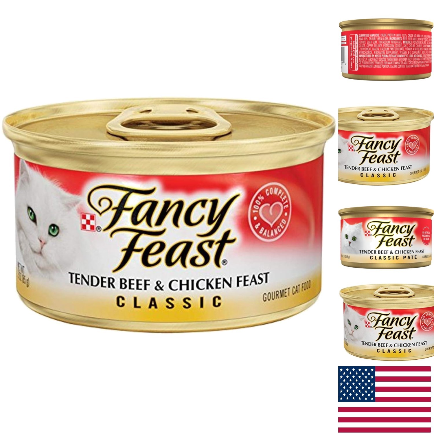 Purina Classic Beef & Chicken Feast Cat Food 5.3lb – Pate for Adult Cats
