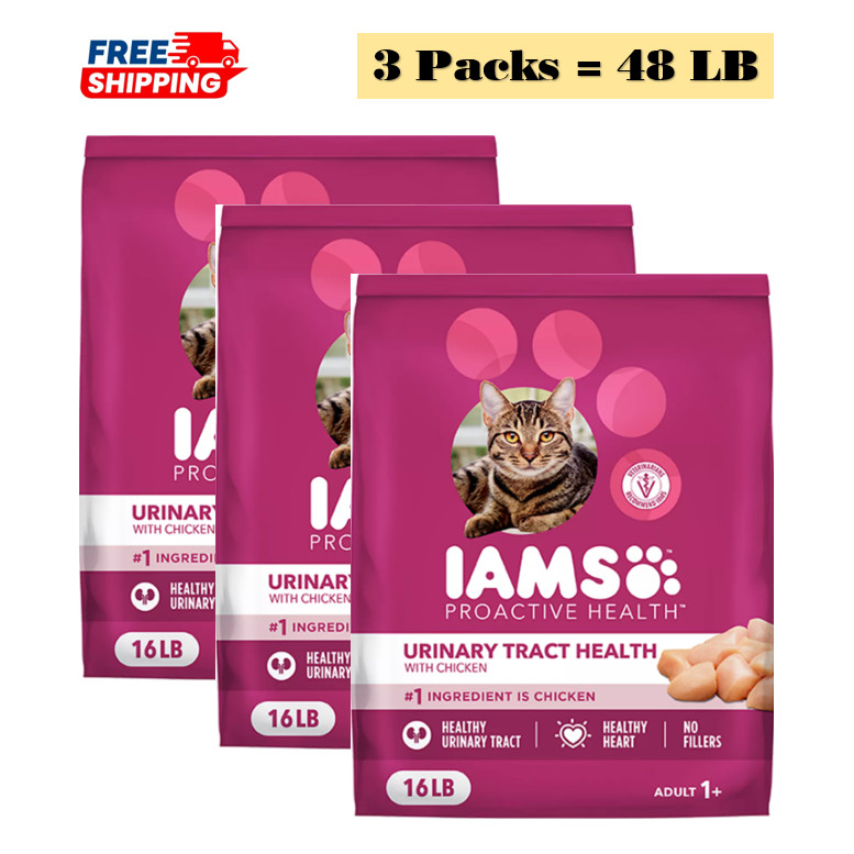 3 Pack, IAMS™ Proactive Health Adult Dry Cat Food – Urinary Tract Health, 16 LB