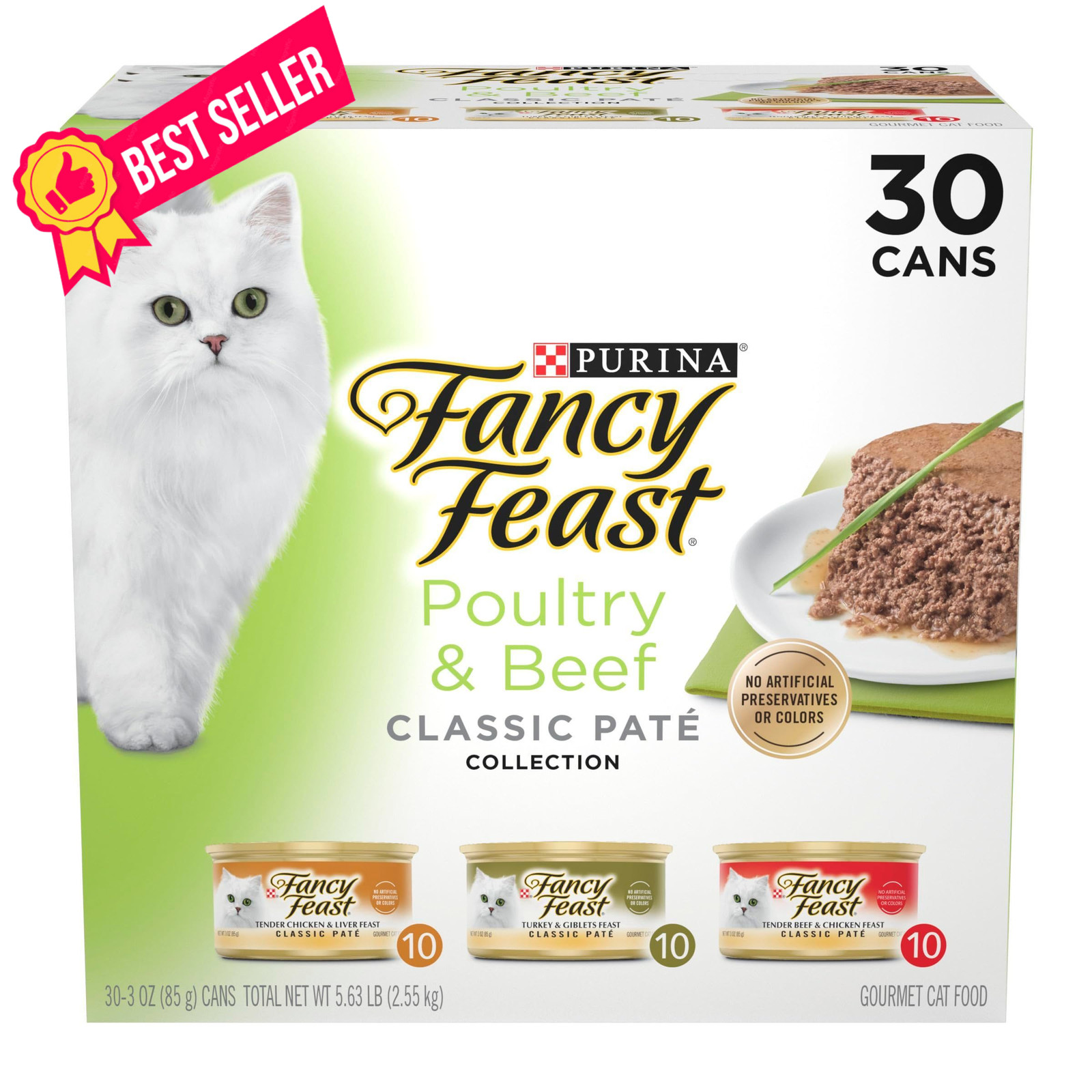 Fancy Feast Poultry and Beef Classic Pate 3 Ounce (Pack of 30), Other