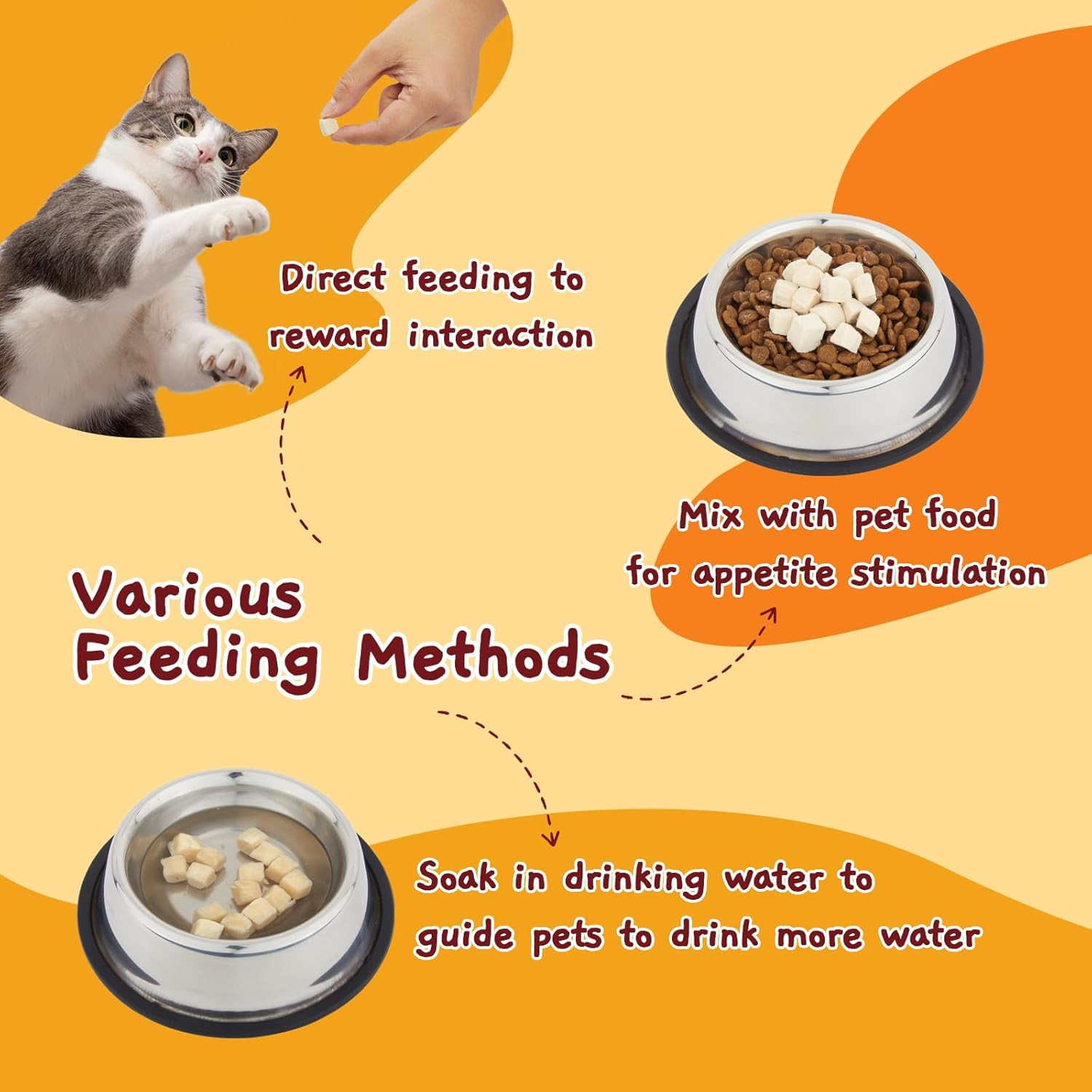 Freeze Dried Chicken Cat & Dog Treats, Single Ingredient Chicken Bites for Cats