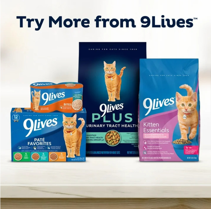 3 BAGS 9Lives PLUS High Protein Dry Cat Food, 15.5 lb. Bag