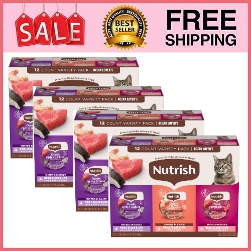 4 Box Grain Free Ocean Lover Whole Health Blend Wet Cat Food,2.8oz Cup,12Ct Box