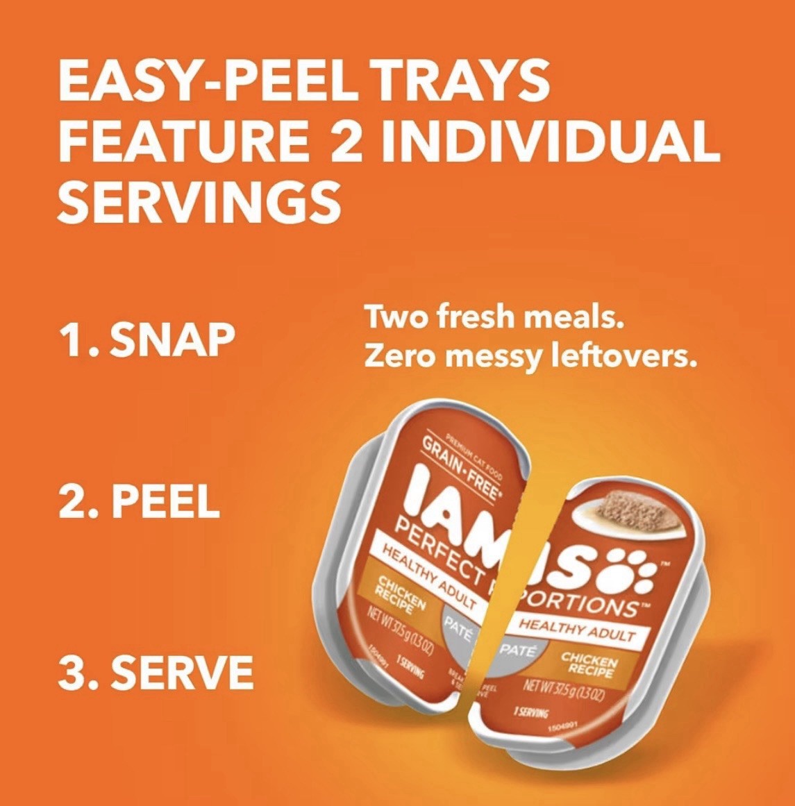 IAMS Healthy Kitten Wet Cat Food Pate, Chicken Recipe, 2.6 oz Easy 24 – 07/2027