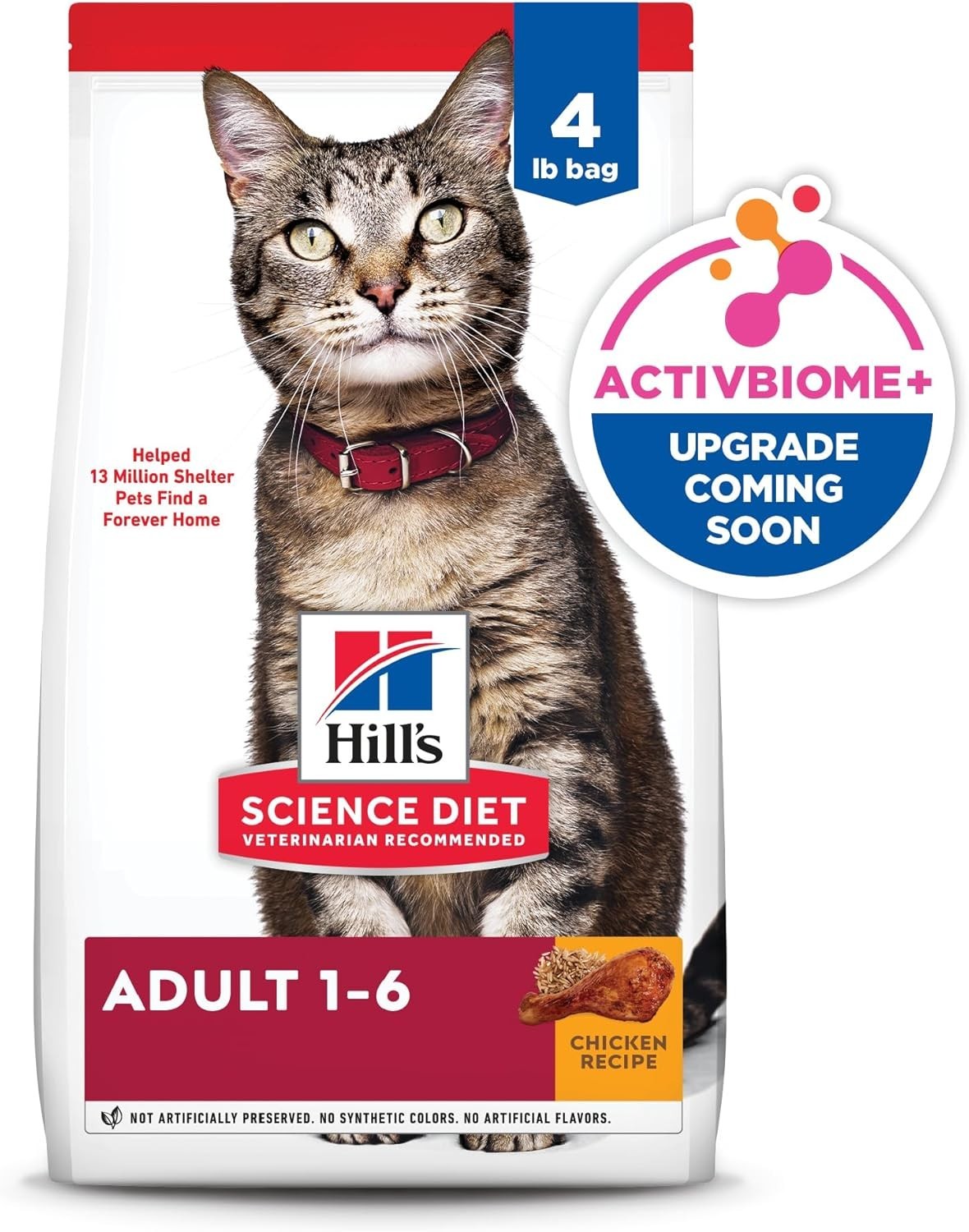 Adult 1-6 Dry Cat Food, Chicken, 4 lb. Bag