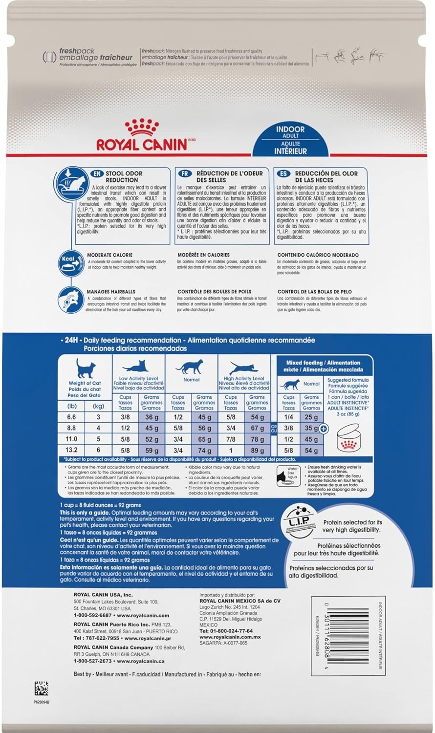 Royal Canin Feline Health Nutrition Indoor Adult 7 Pound (Pack of 1), natural