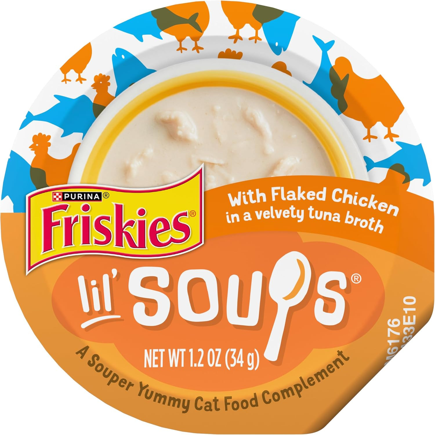 Purina Friskies Natural, Grain Free Wet Cat Food Lickable Cat Treats, Lil’ Soups