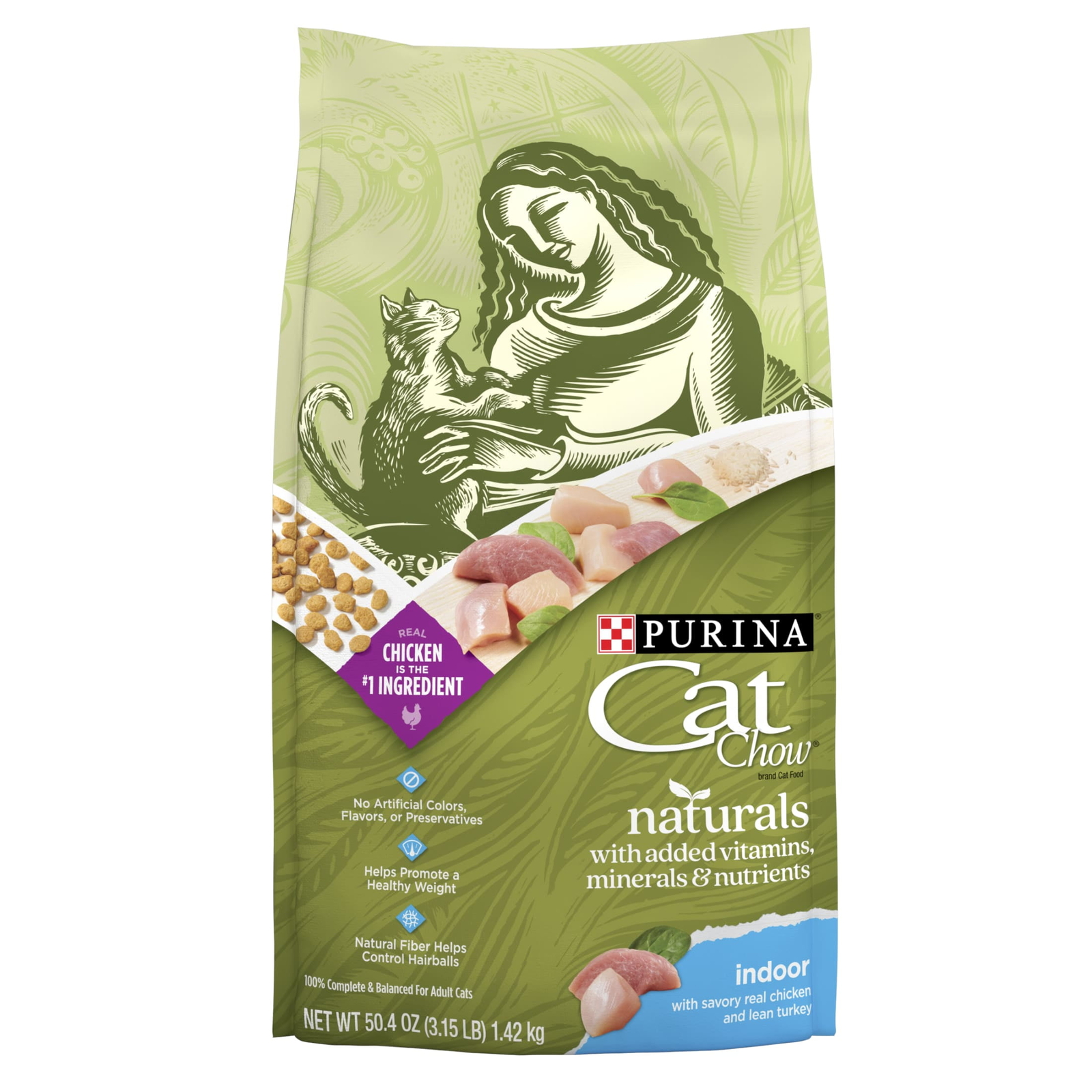 Indoor Dry Cat Food, Chicken & Turkey, 6 lb Bag