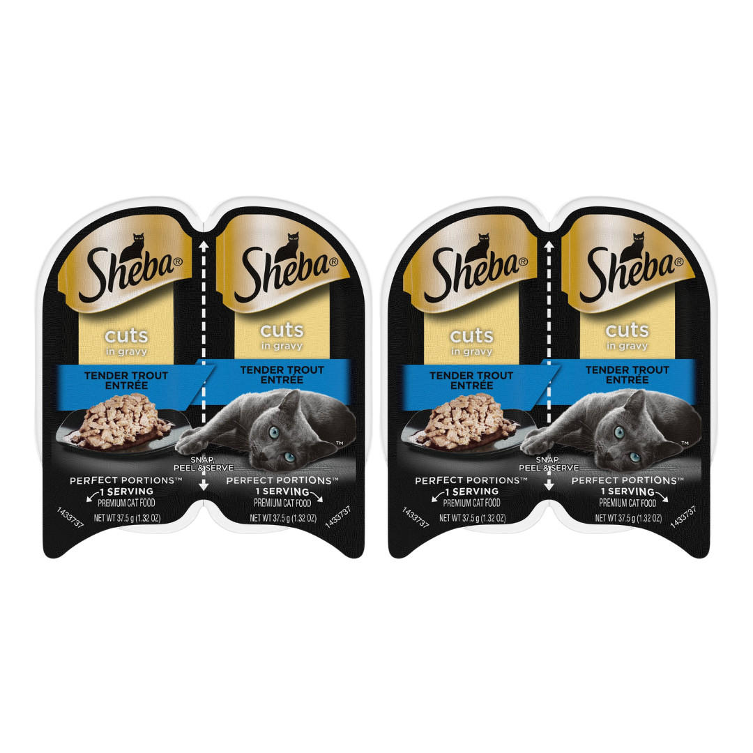 LarasBundle Sheba Perfect Portions | Sheba Wet Cat Food Cuts in Gravy Variety