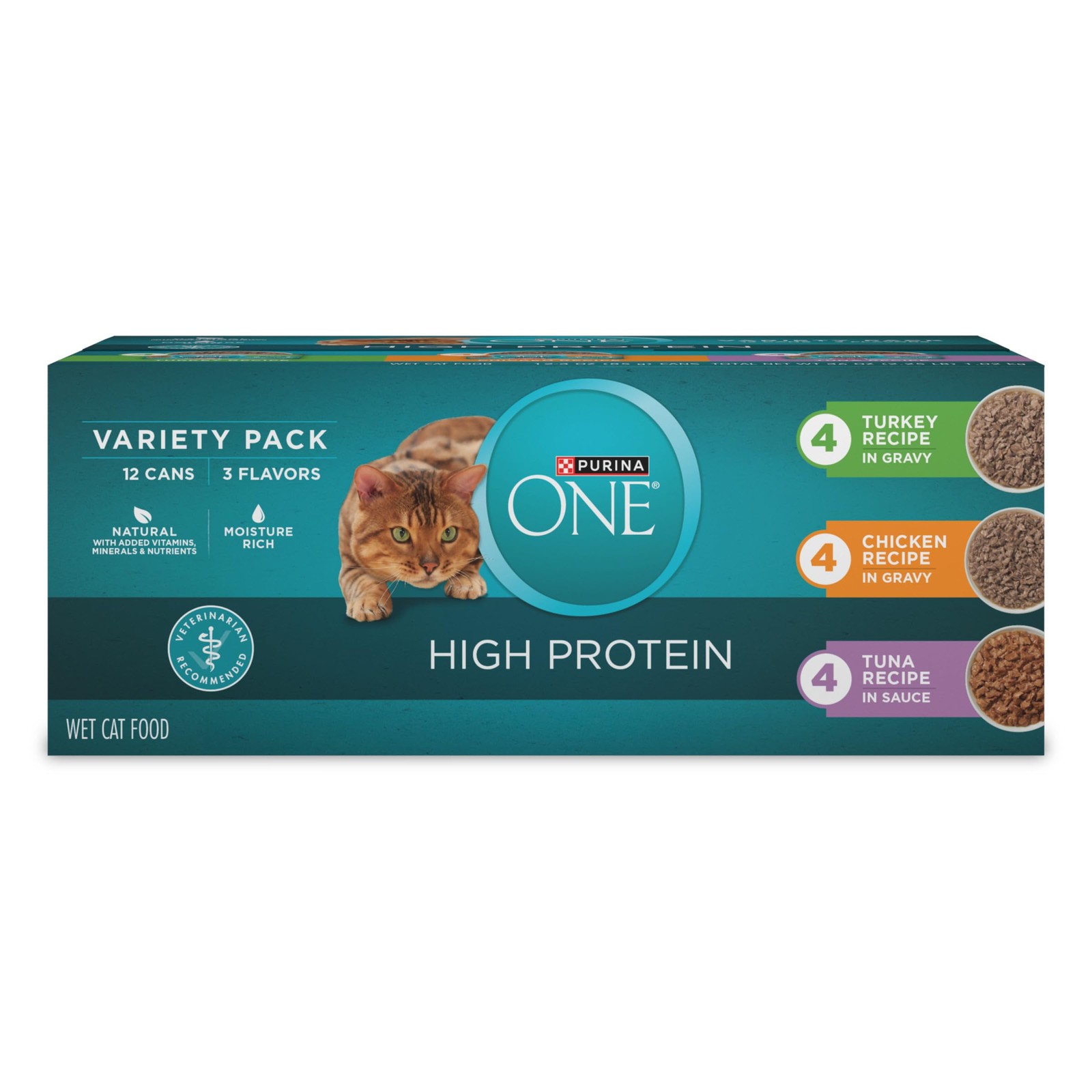 Purina 3 Ounce (Pack of 24), Variety Pack in Gravy & Sauce – 2 Packs 12