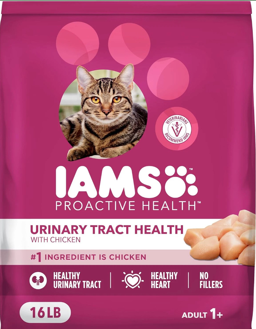 IAMS Urinary Tract Health Adult Dry Cat Food Premium Chicken Kibble 16 lb