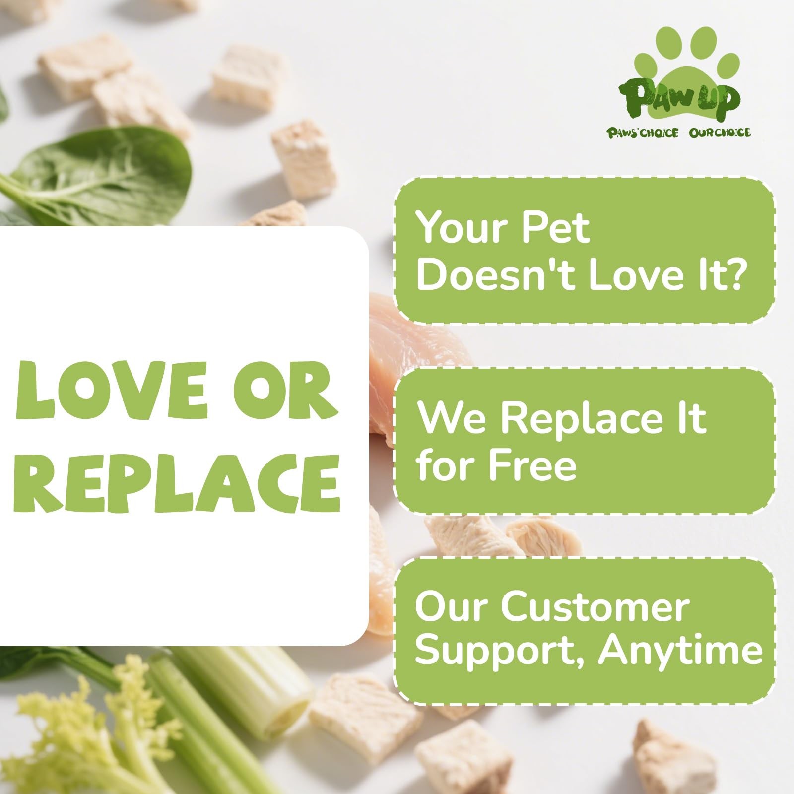 PAWUP Freeze Dried Chicken Treats for Cats, High Protein Low Fat Cat Food Top…