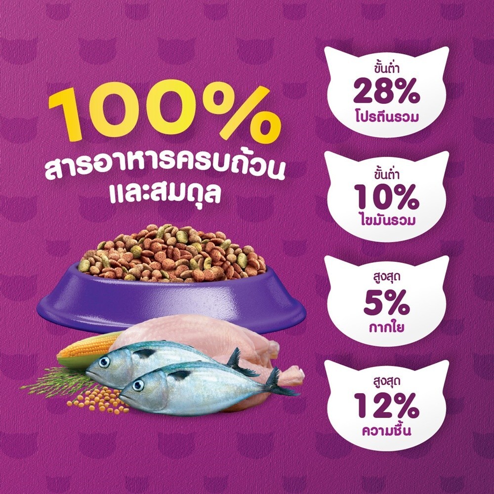 Whiskas Dry Food Senior Cat 7+ Years Mackerel Flavor 1.1 kg (2.425 lbs)