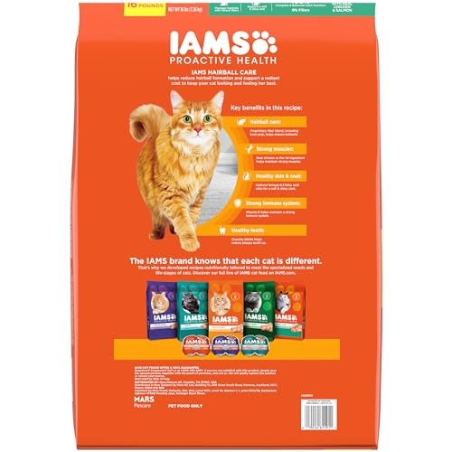 IAMS PROACTIVE HEALTH Adult Hairball Care Protein-Rich Hairball Control Dry Cat