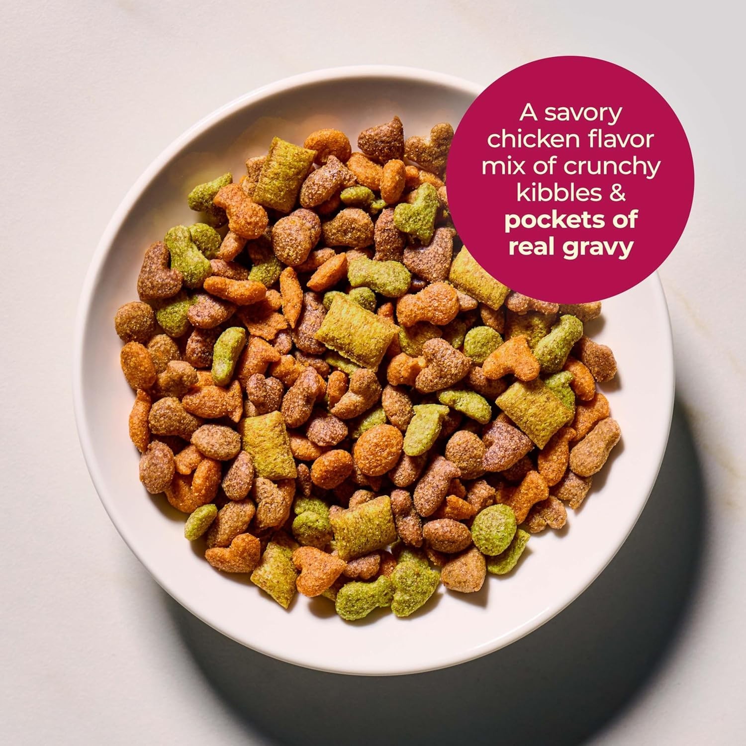 Meow Mix Gravy Bursts Dry Cat Food, Chicken, 3 LB Bag 3 Pound (Pack of 1)
