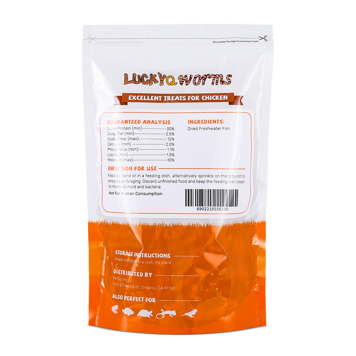 Dried Freshwater Fish 2LBS Natural High-Protein Food for Turtles Reptiles Cats