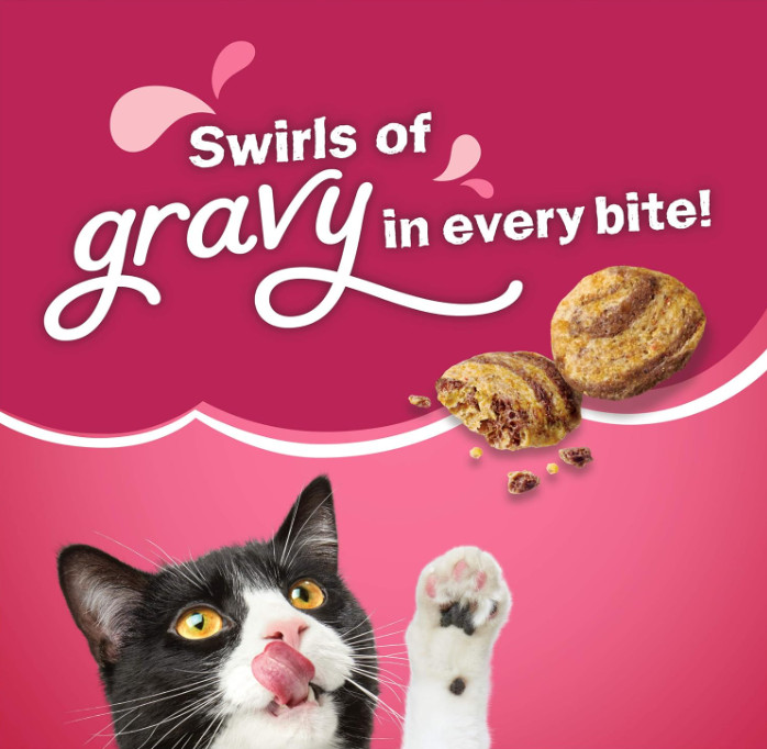 Original Purina Friskies Gravy Swirlers 100 Complete Dry Cat Food 22 LB
