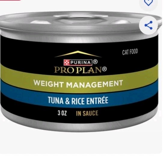 Purina Pro Plan Weight Management Cat Food Tuna And Rice In Sauce 24 3oz Cans