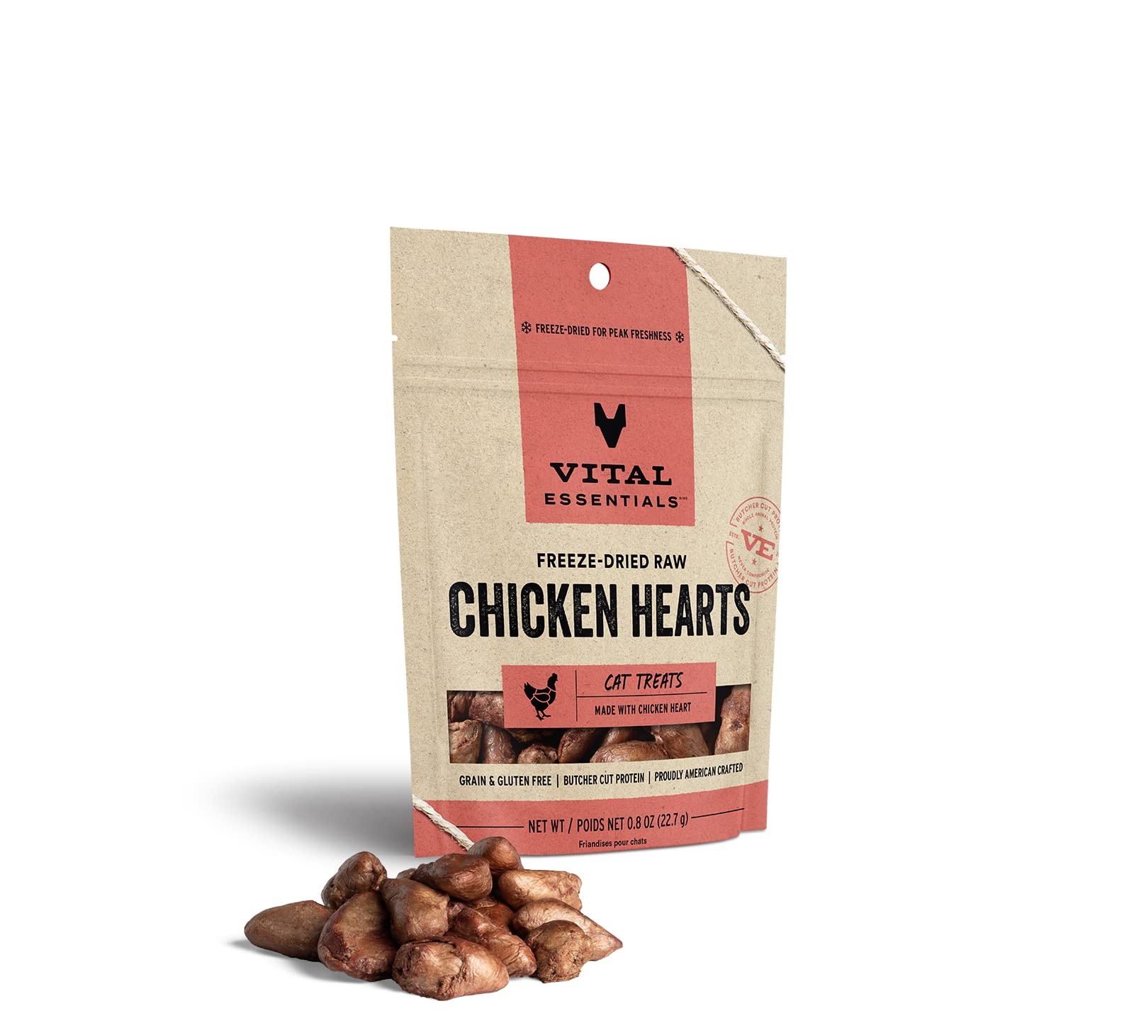 Vital Essentials Cat Treats, Chicken 0.8 Ounce (Pack of 6), New Packaging