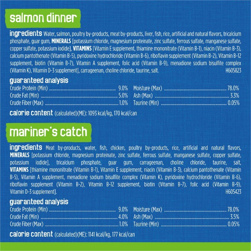 Wet Cat Food Seafood Fish Flavor Favorites – 5.5oz/32ct Variety Pack