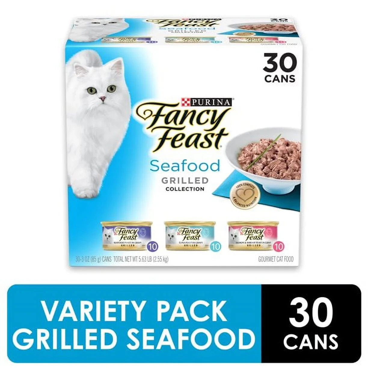 Purina Fancy Feast Seafood Grilled Collection Cat Food (3 oz) 30cans