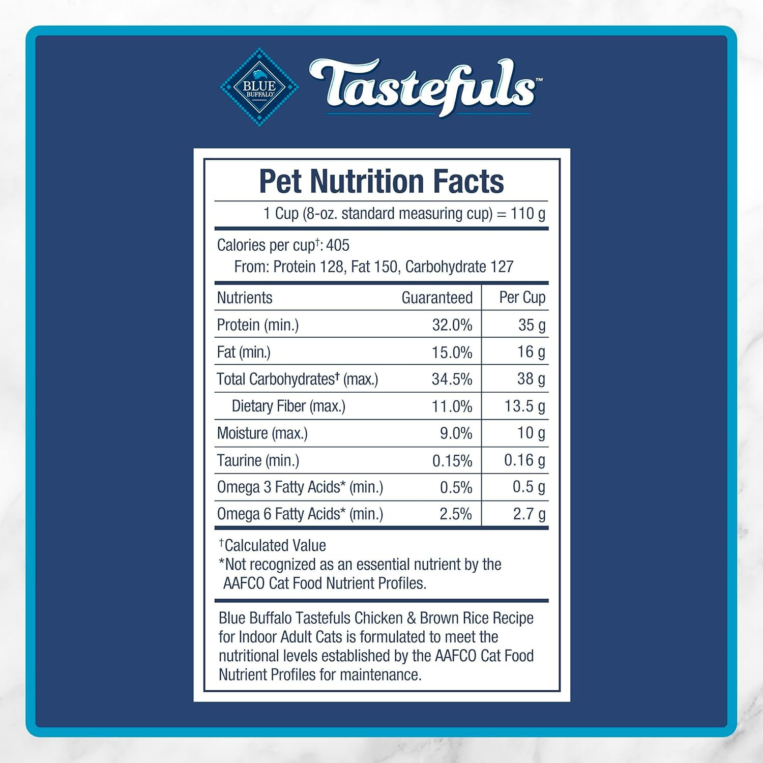 Tastefuls Adult Indoor Dry Cat Food, Chicken & Brown Rice, 3-Lb Bag