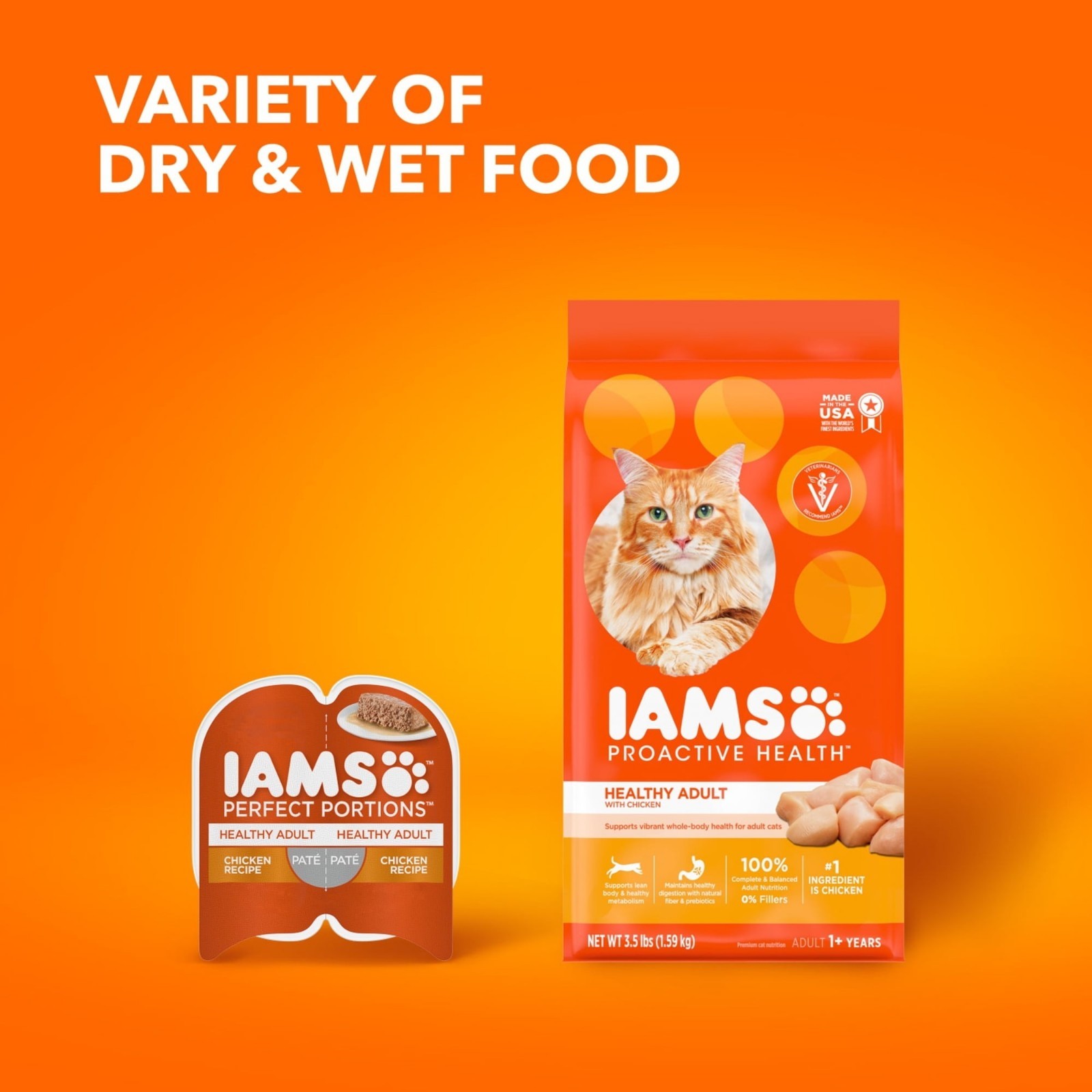 Iams Proactive Health Chicken Dry Cat Food Adult Formula 22 lb Bag FREESHIP
