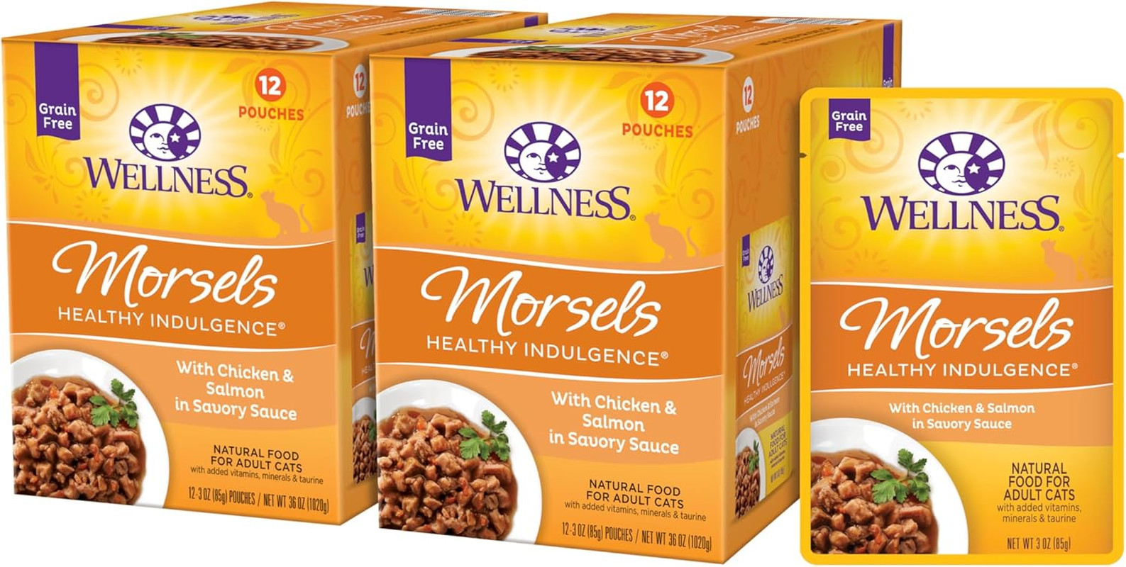 Wellness Healthy Indulgence Morsels Adult Wet Cat Food, Natural, Protein Rich, G