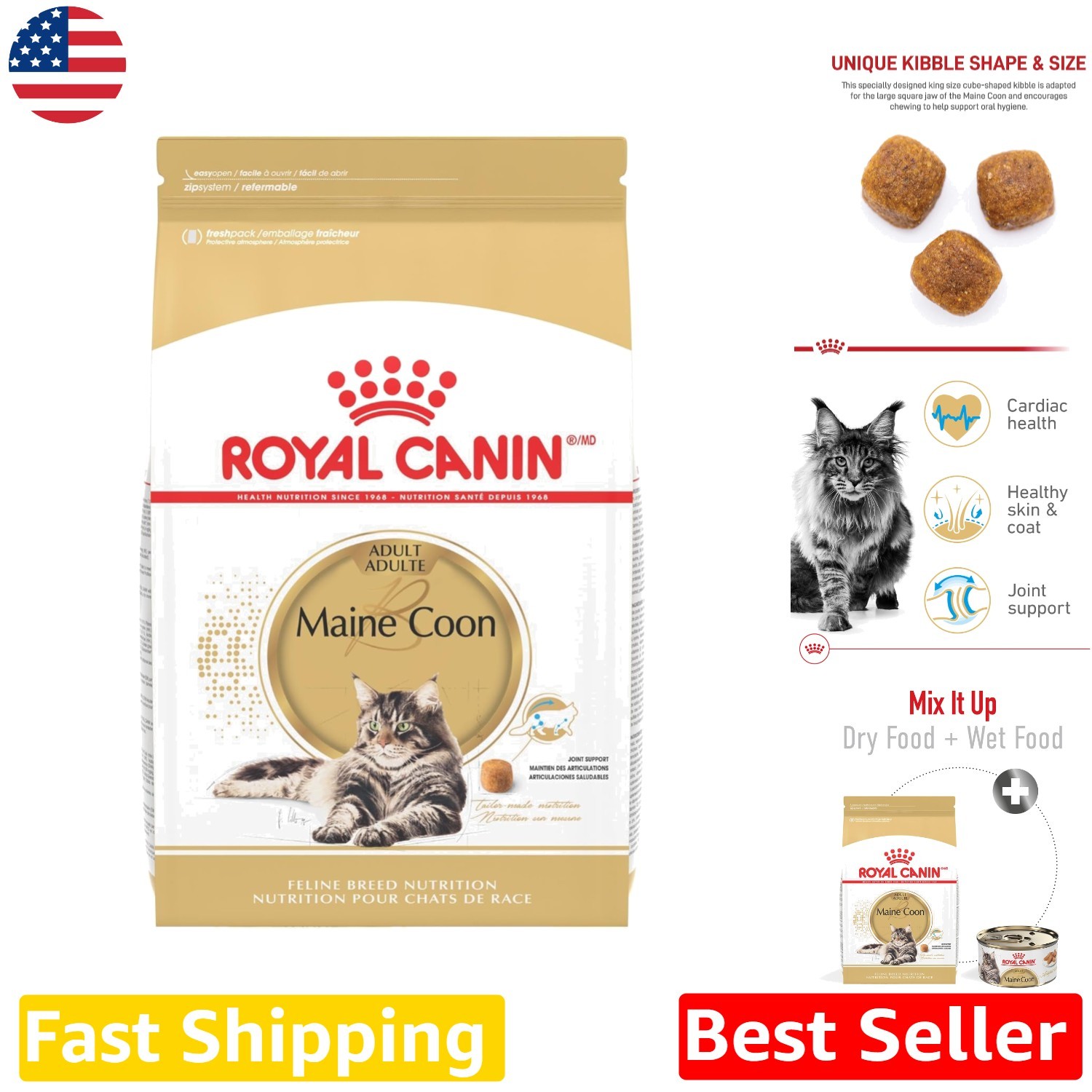 Feline Nutrition Maine Coon Dry Food 6lb – Optimal Cardiac Health