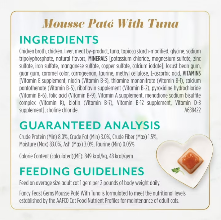 3 PACK Fancy Feast Gems Pate Mousse Salmon or Tuna Wet Cat Food, 2 oz Tubs
