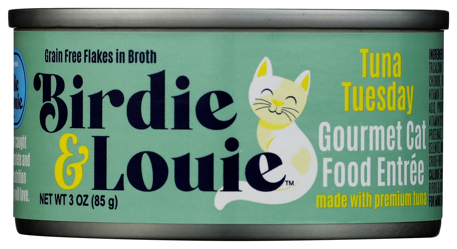 Birdie & Louie Tuna Tuesday Cat Food Gourmet Entree 3 Oz Can Wet 12 Pack