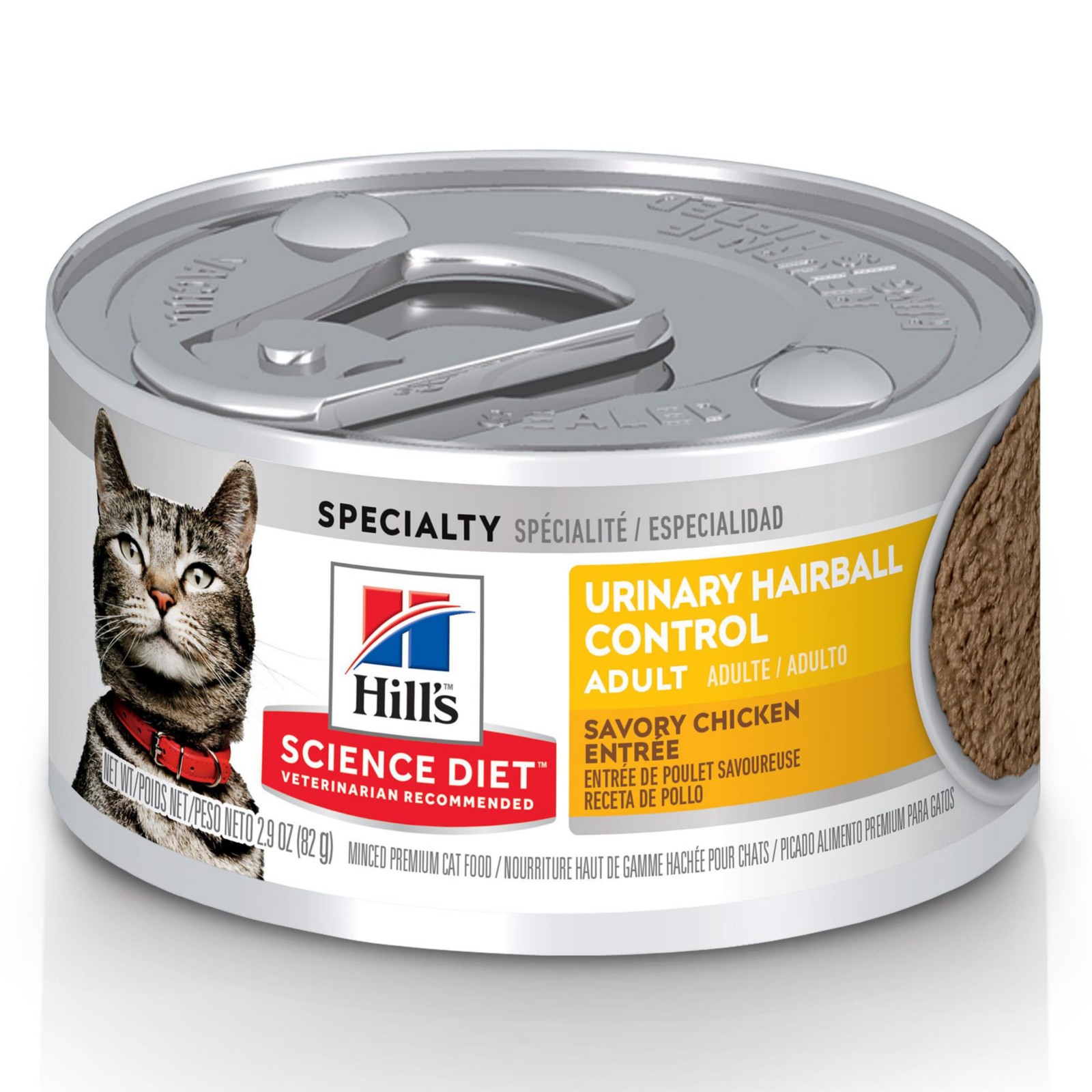 Hill’s Science Diet Adult Urinary & Hairball 2.9 Ounce (Pack of 12), White