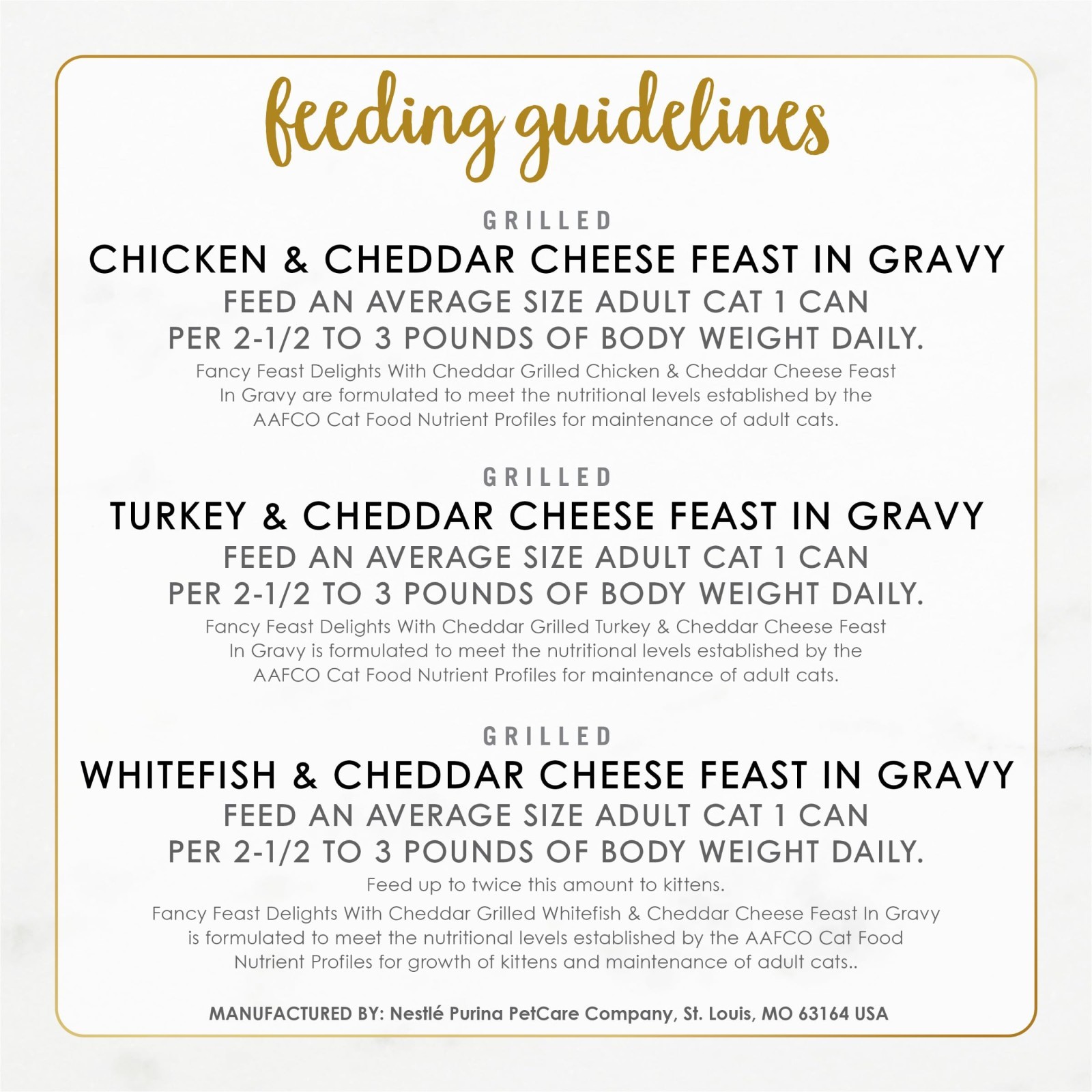 Purina Fancy Feast Delights with Cheddar Grilled Chicken, Turkey or Whitefish an