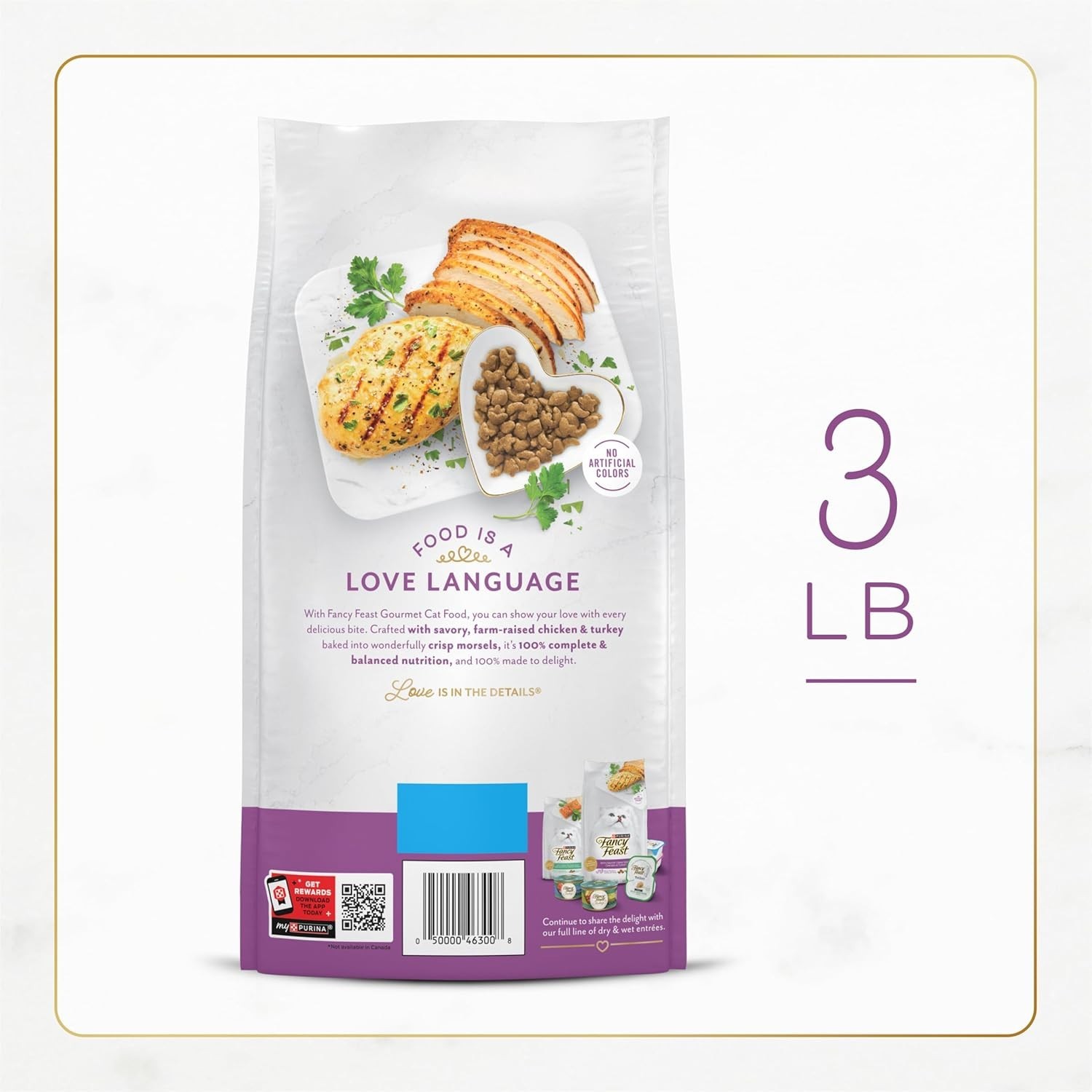 Purina Gourmet Dry Cat Food – Savory Chicken & Turkey – 3 lb. All Life Stages