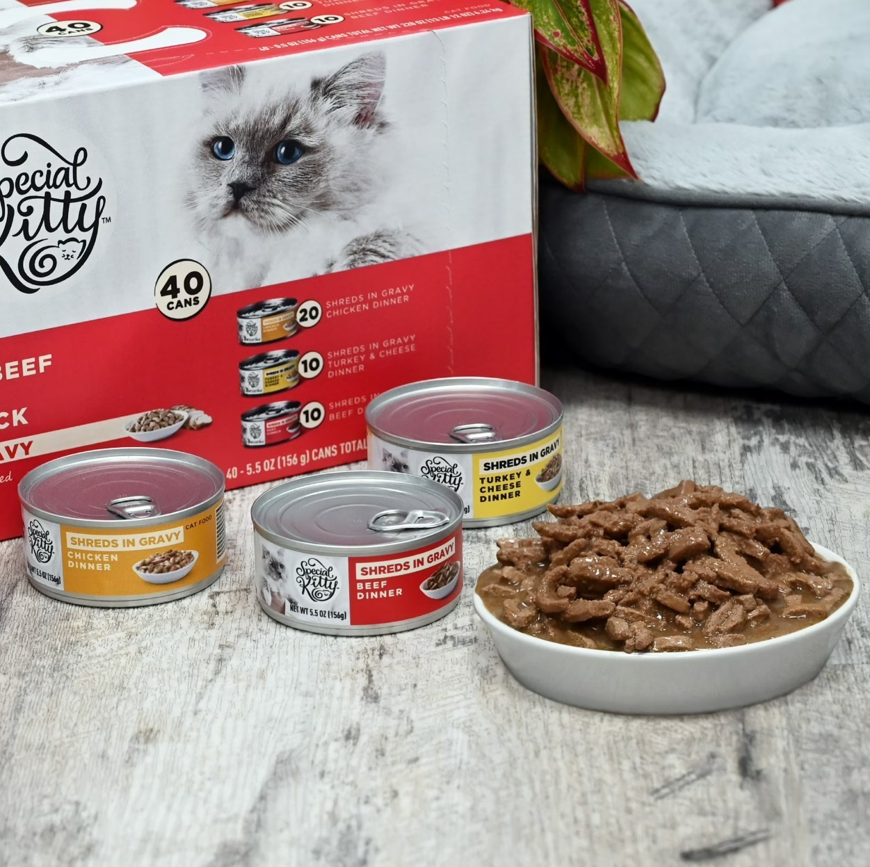 (2 pack) Special Kitty Poultry & Beef Cuts in Gravy Wet Cat Food Variety Pack