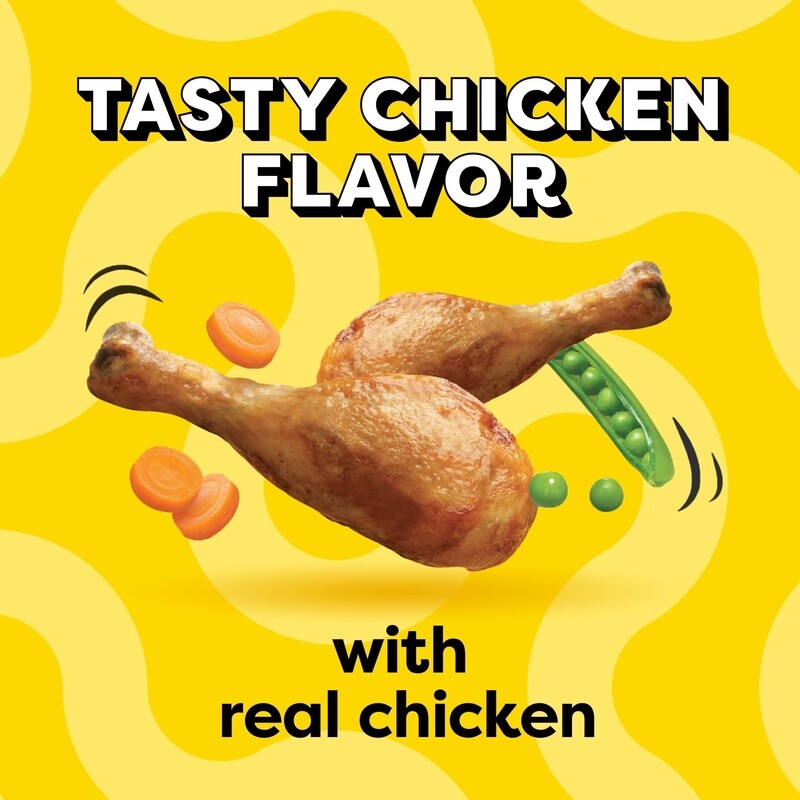 Tasty Chicken Flavor Dry Cat Food Kibble Adult All Breeds Complete Nutrition New
