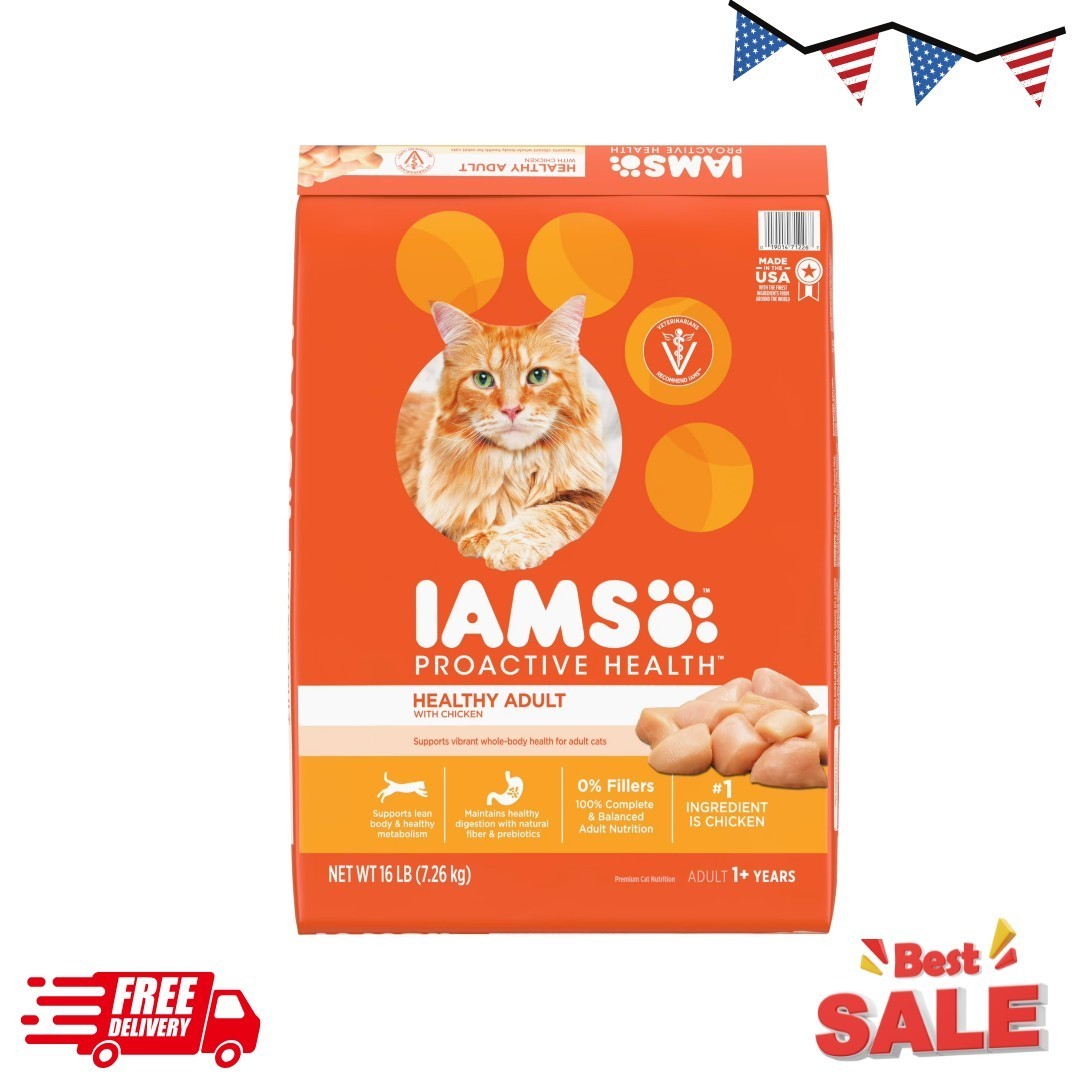 Iams Proactive Health Chicken Flavor Dry Cat Food, 16 Lb Bag