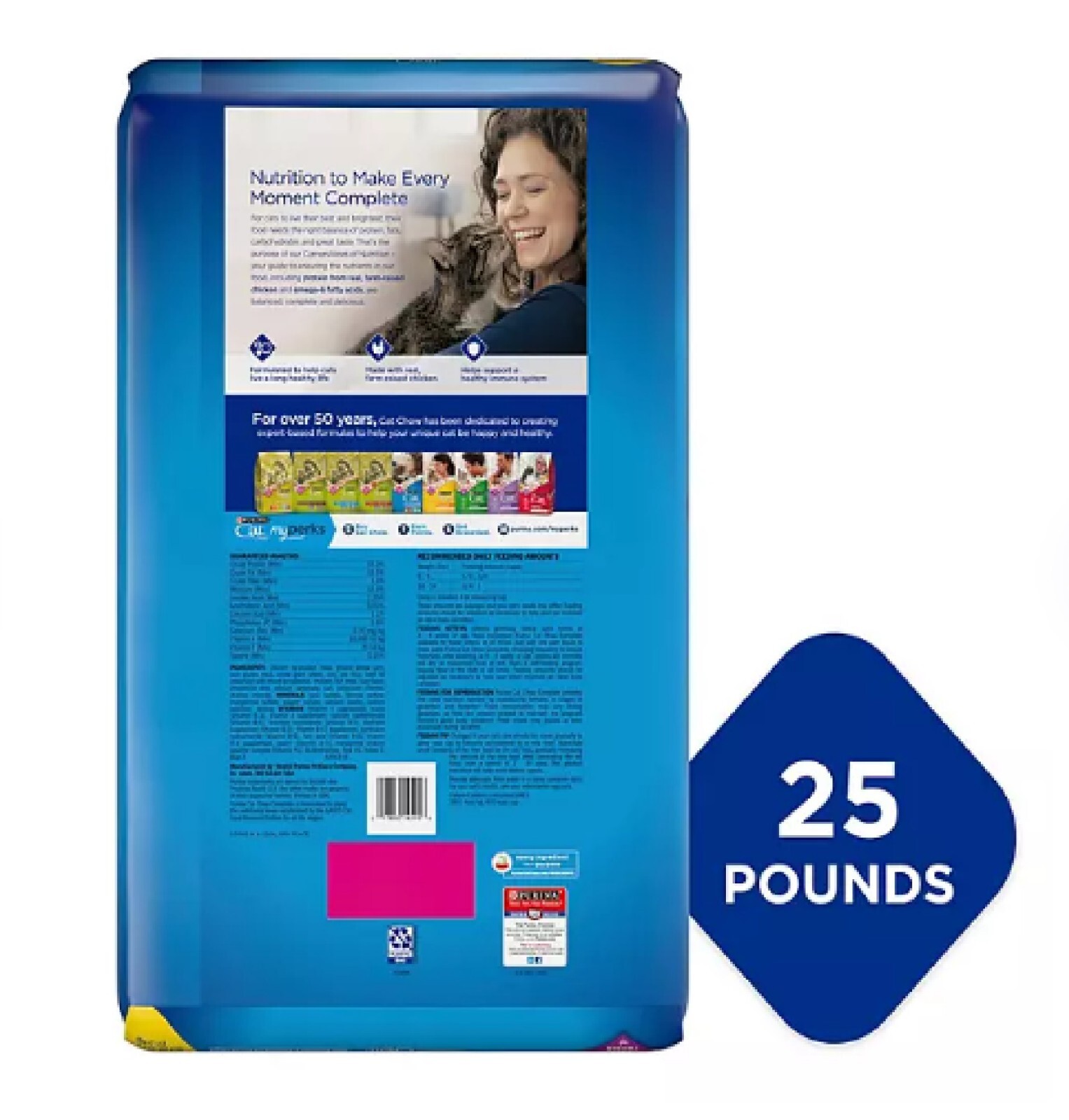 Purina, Cat Chow Complete, Chicken Flavored, Dry Cat Food, 25 lbs.