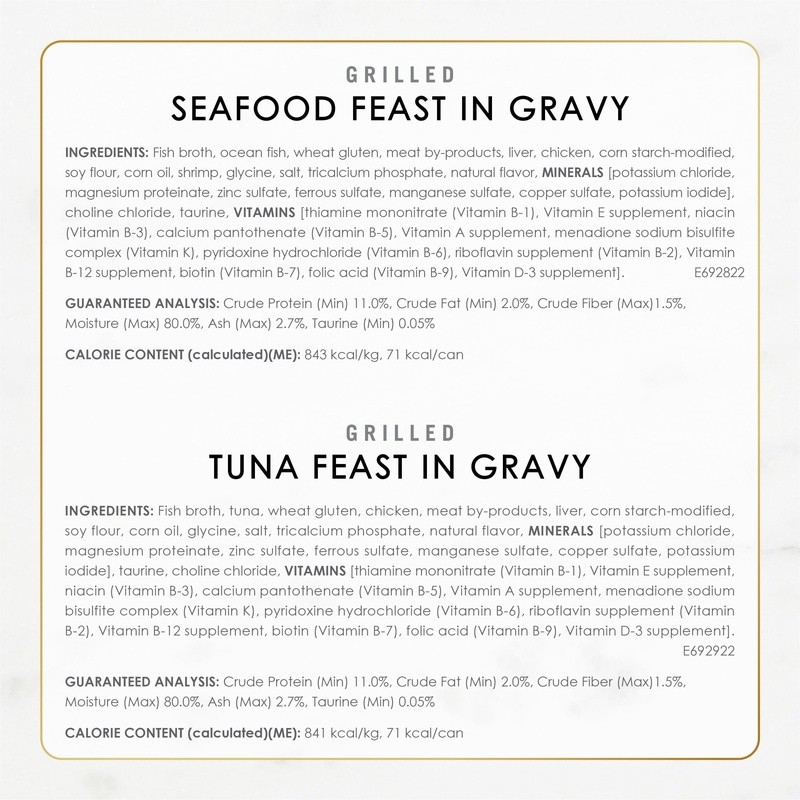 Gravy Wet Cat Food Variety Pack Seafood Tuna Salmon Complete Nutrition 30 Cans