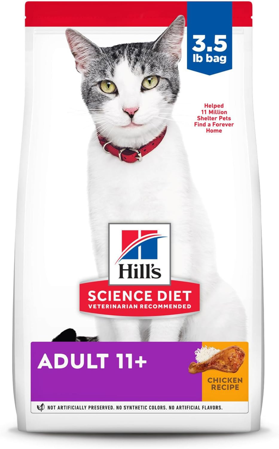 Hill’s Science Diet Adult 11+ Senior Dry Cat Food Chicken Recipe 3.5 lb