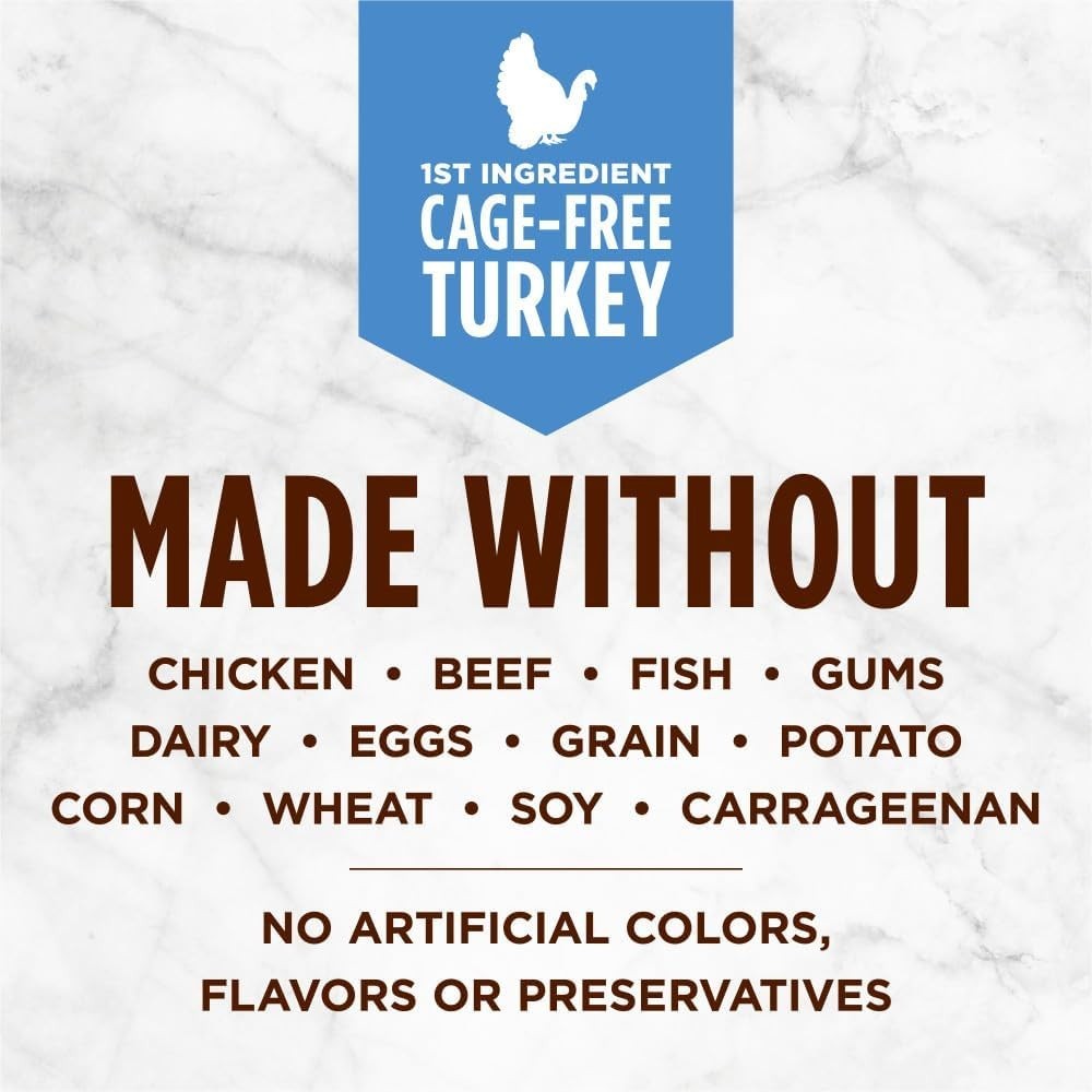 Real Turkey Limited Ingredient Wet Cat Food, Grain-Free & Pate Texture – 12 Cans
