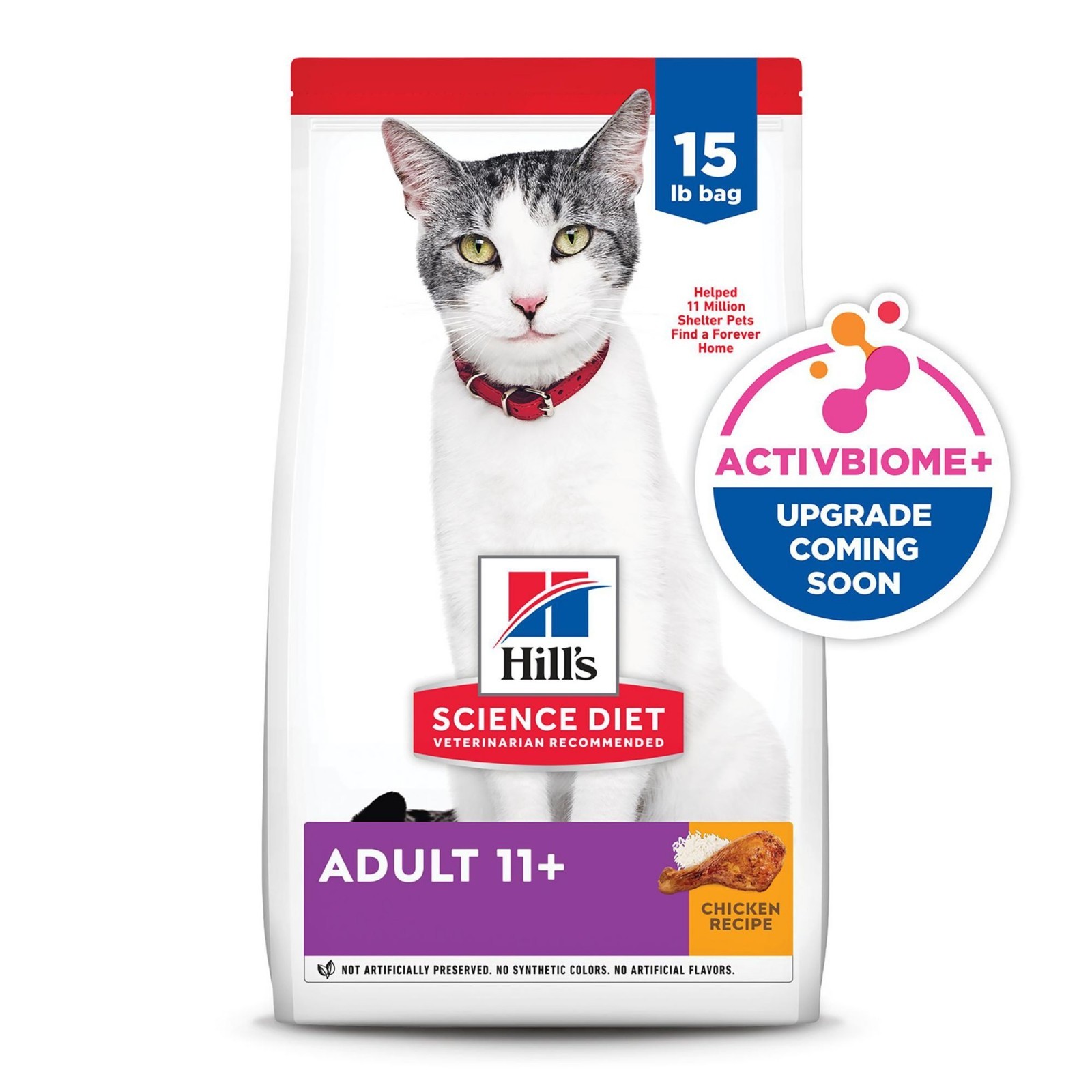 Hill’s Science Diet Senior 11+ Dry Cat Food – Chicken Size: 15.5 Lb