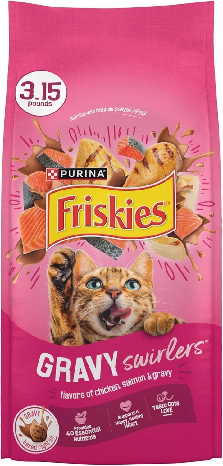 Nutritious 3.15 lb Bag of Purina Gravy Swirlers – Chicken & Salmon Flavor