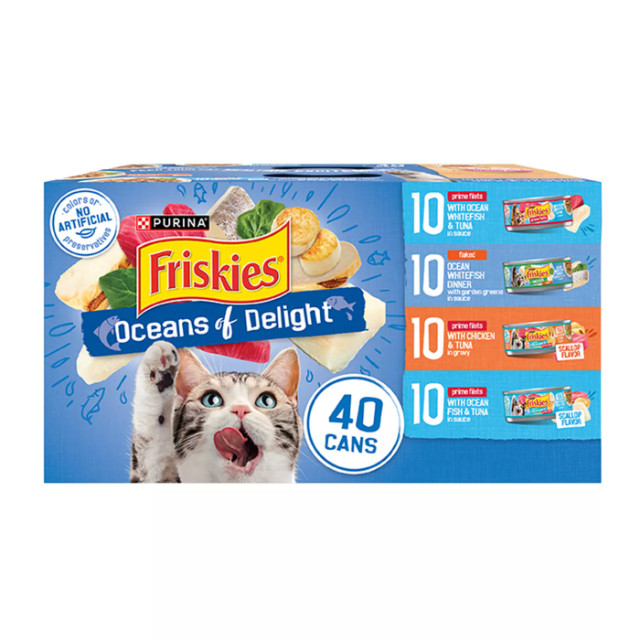 3 Pack/120 Cans,Friskies® All Life Stages Cat Wet Food – Variety Pack,5.5 Oz