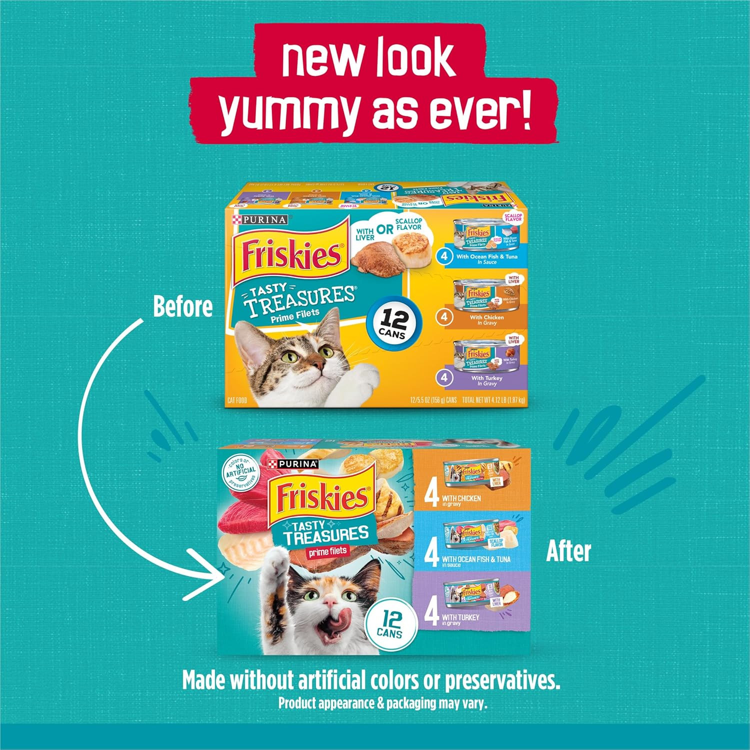 Purina Gravy Wet Cat Food Variety Pack, Tasty Treasures Prime Filets