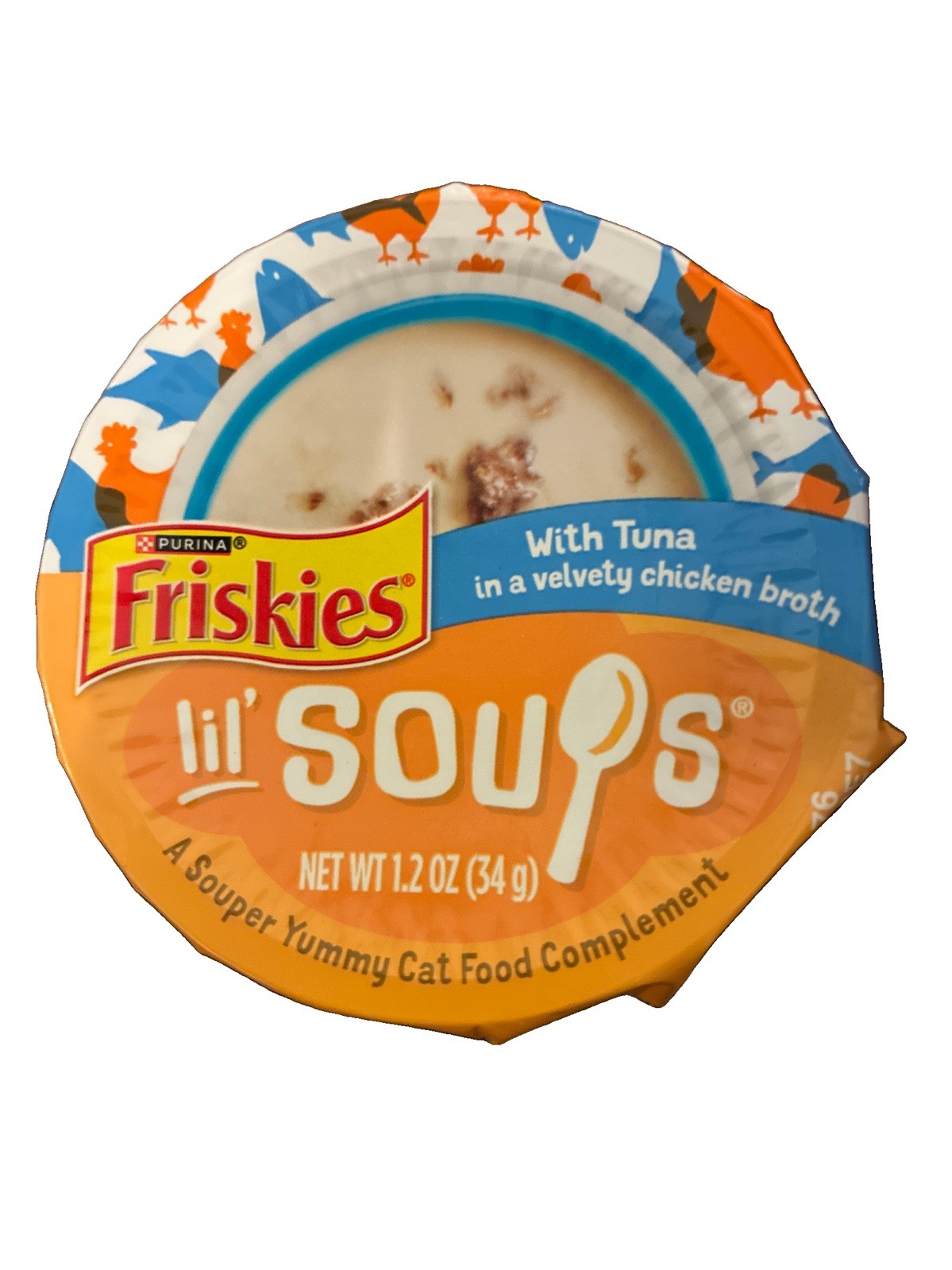 Purina Friskies Lil’ Soups Wet Cat Treats Tuna In Chicken Broth 40 Ct 1.2oz
