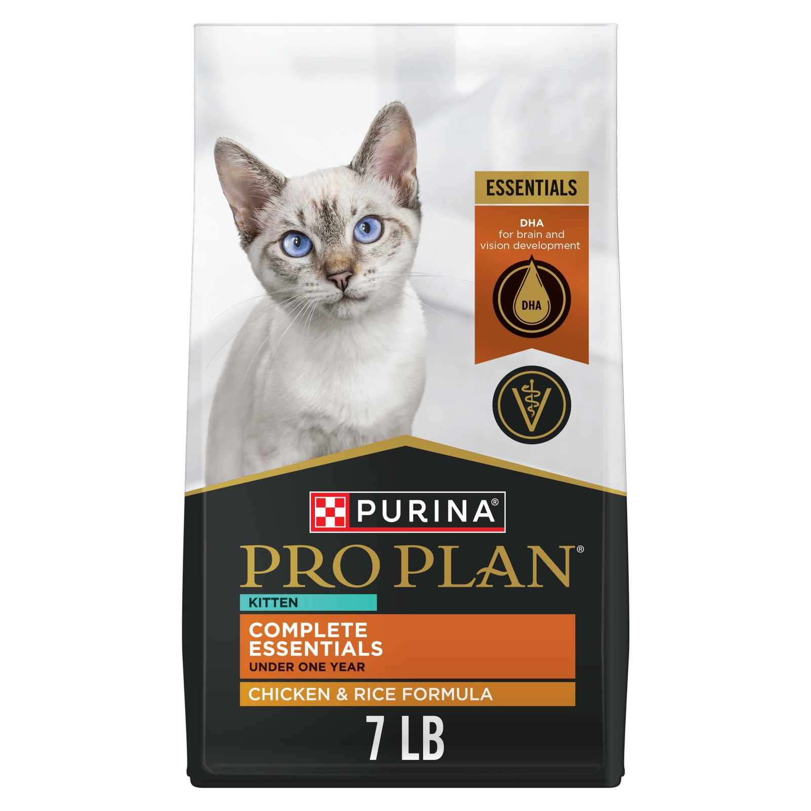 Purina Pro Plan Kitten Dry Food Complete Essentials 7 Pound (Pack of 1)