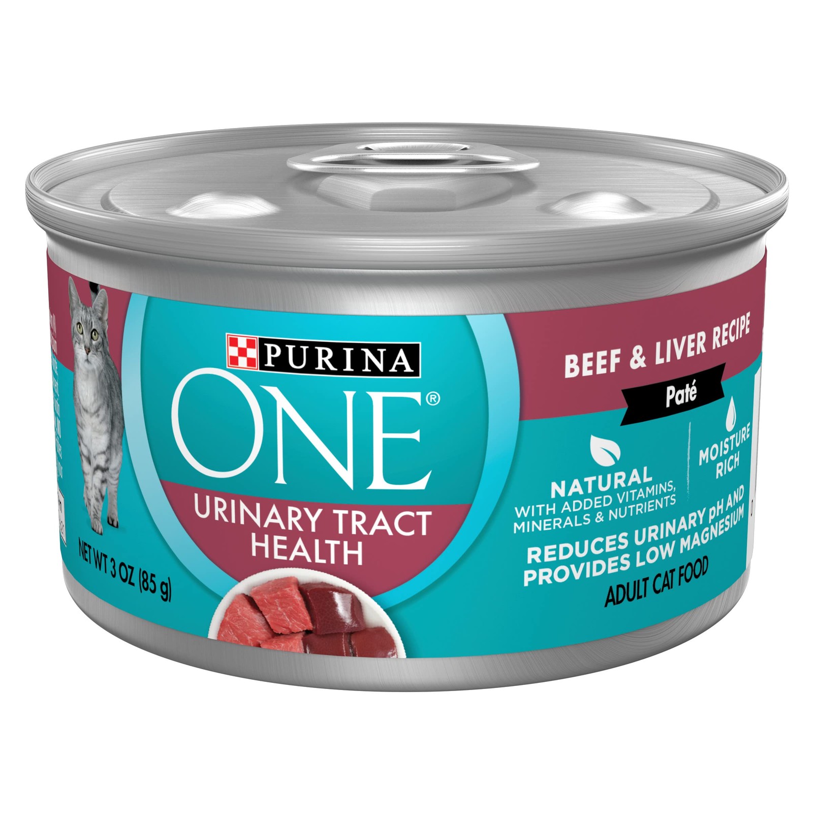 Purina ONE Urinary Tract Health, Natural Pate Wet Cat 3 Ounce (Pack of 24)