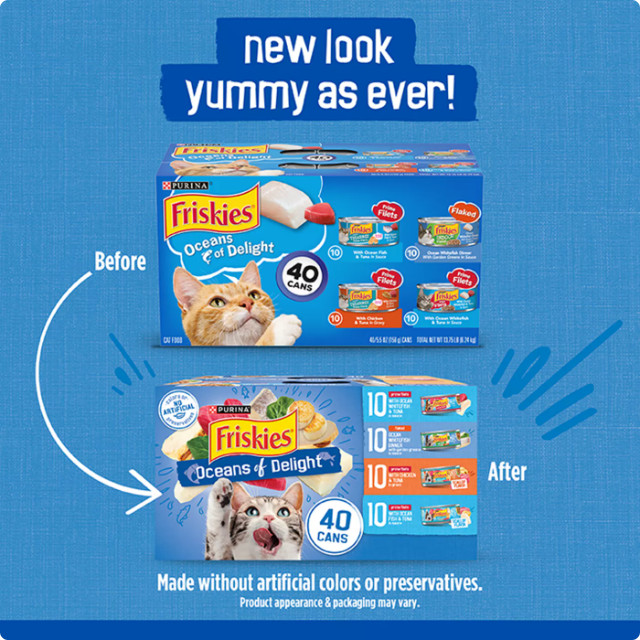 3 Pack/120 Cans,Friskies® All Life Stages Cat Wet Food – Variety Pack,5.5 Oz