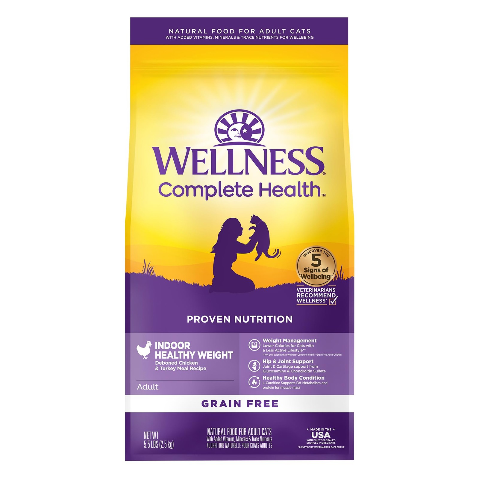 Complete Health Healthy Weight Adult Dry Cat Food for Indoor Cats, Natural, G…